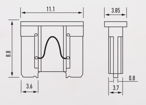 Abro masters 10А (micro) предохранитель флажковый