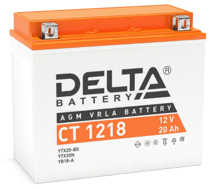 Аккумулятор Delta CT1218 18Ач 270А