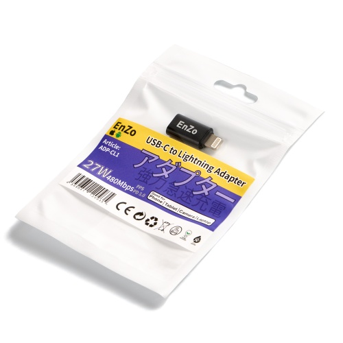 OTG-переходник EnZo USB Type-C Lightning черный