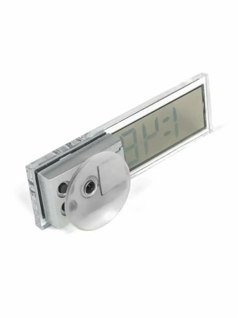 Автомобильные серебристые электронные часы K-033