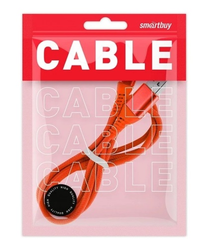 Кабель SMARTBUY USB Micro в рез.оплет. Gear, 1м. мет.након., красный