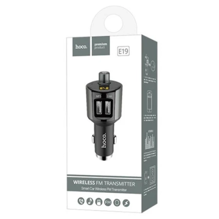 Hoco HC-E19 FM-трансмиттер портативный +зарядка 