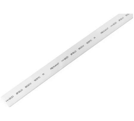 Рексант трубка (1 м) изолирующая термоусадочная 12-6 мм белый 40407