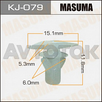 Клипса автомобильная (автокрепёж) Masuma 079-KJ