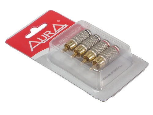 Aura RCA-P602 RCA коннектор, 6 мм вход, (4 шт)