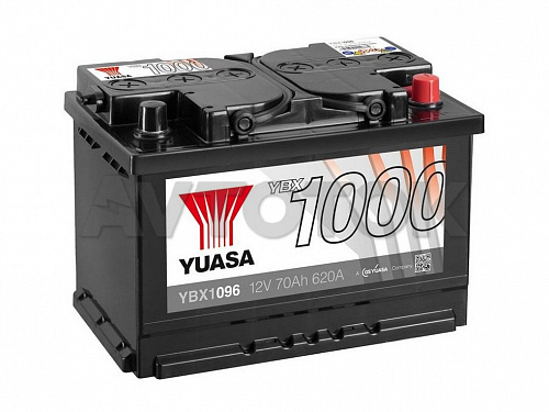 Аккумулятор YBX 1096 70 a/ч 620a (278х175х190)