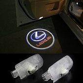 LED подсветка в дверь Lexus штатная
