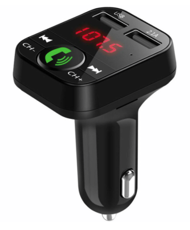FM-трансмиттер портативный Bluetooth + зарядка
