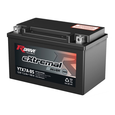 Аккумулятор Rdrive eXtremal Spiral YTX7A-BS 7,5Ач 120а