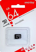 Карта памяти micro SDXC Smartbuy 64GB Class 10 UHS-1 COMPACT (с адаптером SD)