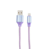 Кабель SMARTBUY USB microUSB кабель в нейлон. оплетке Socks, фиолетовый