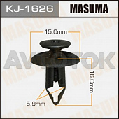 Клипса автомобильная (автокрепёж) Masuma 1626-KJ
