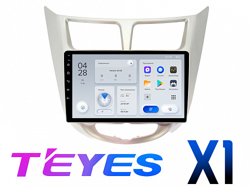 Штатная магнитола Hyundai Solaris (2010 - 2016) MFB дисплея TEYES X1