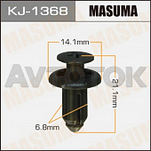 Клипса автомобильная (автокрепёж) Masuma 1368-KJ