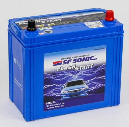 Аккумулятор SF SONIC 6СТ-45.0 (60B24L) тонк.кл емк 45 A/ч п.т. 500а