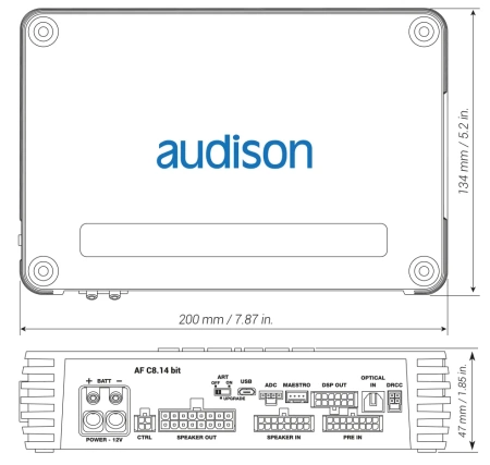 Audison AF C8.14 Bit усилитель с DSP