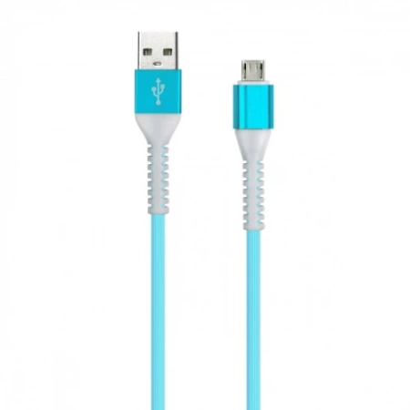 Кабель SMARTBUY USB Micro в TPE оплет. Flow3D, синий