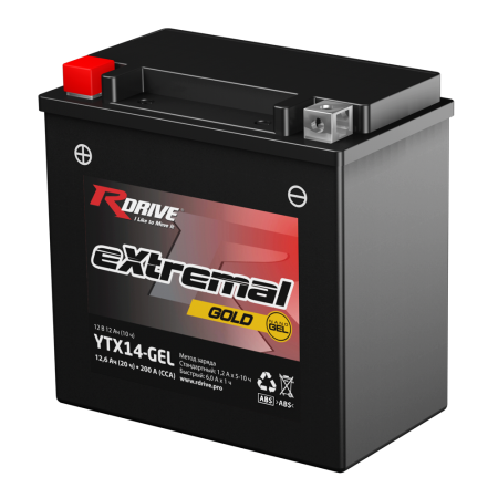 Аккумулятор Rdrive eXtremal Gold YTX14-GEL