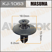 Клипса автомобильная (автокрепёж) Masuma 1063-KJ