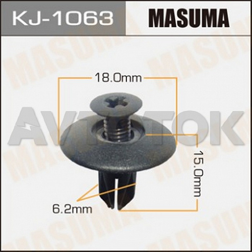 Клипса автомобильная (автокрепёж) Masuma 1063-KJ