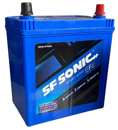 SF SONIC EFB-M42-B20R 6СТ-40.1 тонкл. кл. 40Ач 420А аккумулятор автомобильный 