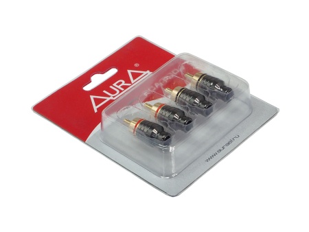 Aura RCA-P403 RCA коннектор, 4 мм вход, (4 шт)