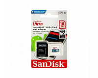  карта памяти micro SDHC SanDisk 16GB Class10 Ultra UHS-I 80MB/s