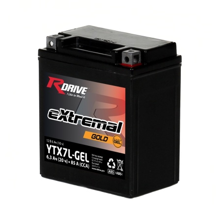 Rdrive eXtremal Gold YTX7L-GEL 6Ач 85А мото аккумулятор