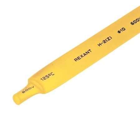 Рексант трубка (1 м) изолирующая термоусадочная 10-5 мм жёлтый 40397