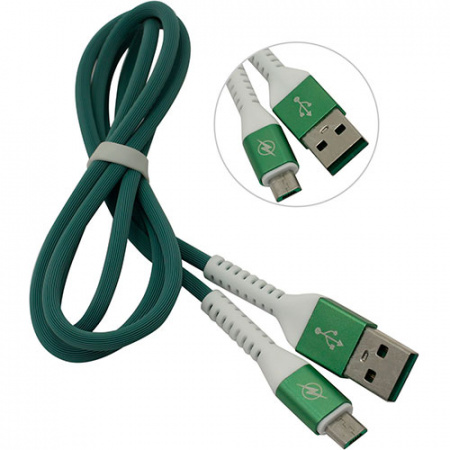 Кабель SMARTBUY USB Micro в рез.оплет. Gear, 1м. мет.након., синий