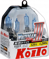 Лампа Koito Whitebeam 9005 (HB3) 12V 65W (120W) 4200K (комплект 2 шт.) P0756W