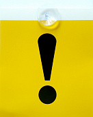 Табличка на присоске "Неопытный водитель (восклицательный знак)"