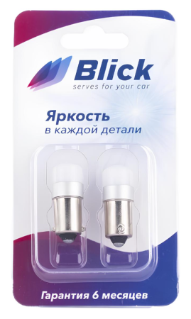 Лампа светодиодная Blick BA9S(T4W)-3030-1SMD белый 12V 2шт