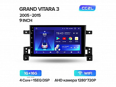 Рамка Suzuki Grand Vitara 3 2005-2015 + (Монитор CC2L 9.0 1+16g) Черный (306-24)