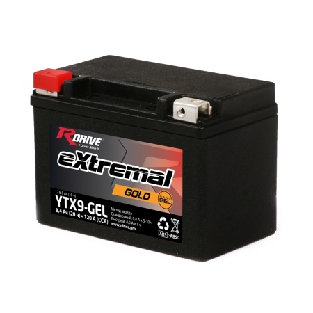 Аккумулятор Rdrive eXtremal Gold YTX9-GEL 8Ач 120а