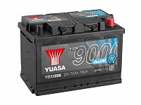 Аккумулятор GS Yuasa YBX 9096 AGM 70 a/ч 760a (278х175х190)