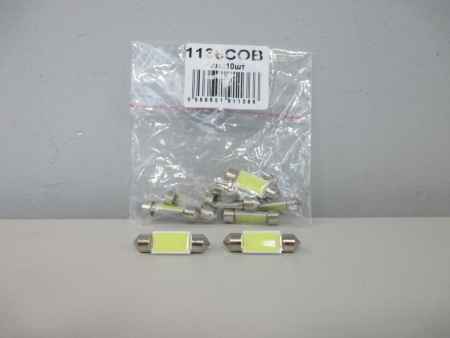 Светодиодная лампа 12V 11-39 (SV8,5) белая, 4 SMD 5050 диода
