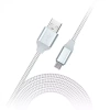 Кабель SMARTBUY USB micro USB, с индикацией, 1 м, с мет. након, белый