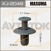Клипса автомобильная (салонная, чёрная) Masuma 2049-KJ