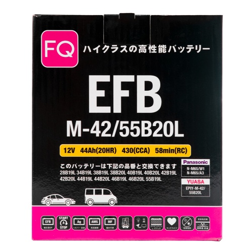 Аккумулятор FQ EFB M-42 55B20L 44Ah