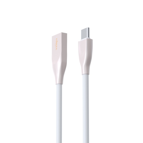 Кабель FORZA Flat White Type-C, 1м, 2А, белый