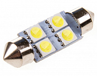 Светодиодная лампа 12V 11-36 (SV8,5) белая, 4 SMD 5050 диода RS-234