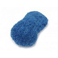 Губка для мытья автомобиля Clingo, 25x12,5x7,6 см, односторонняя, шиншилла, голубой