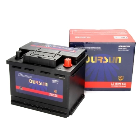 Oursun DIN L2 (DIN-62) 62Ач 550 А аккумулятор автомобильный