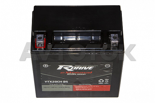 Аккумулятор Rdrive eXtremal Silver YTX20CH-BS 18 а/ч п.т.270а