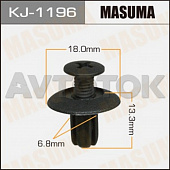 Клипса автомобильная (автокрепёж) Masuma 1196-KJ