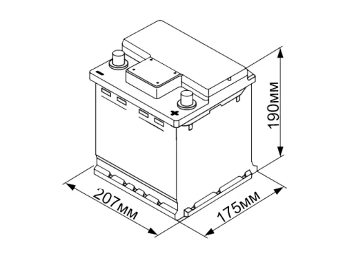 Фото аккумулятор oursun din l1 (din-44) емк 44 a/ч п.т.370 а Аккумулятор Oursun DIN L1 (DIN-44) емк 44 A/ч п.т.370 а