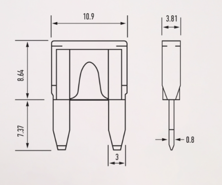 Abro masters 20А (mini) предохранитель флажковый 