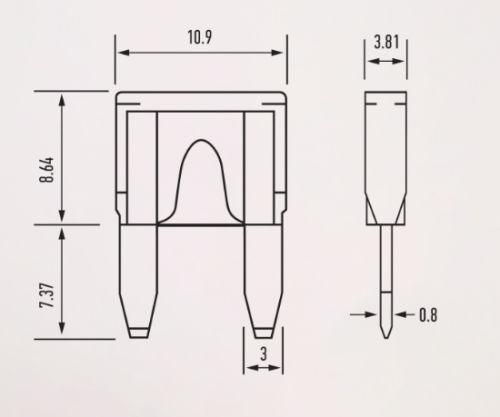 Abro masters 20А (mini) предохранитель флажковый 