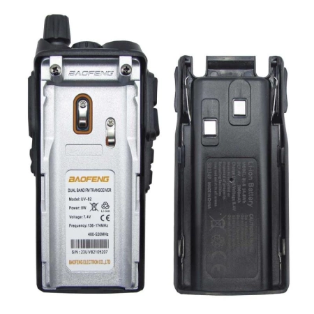 Baofeng UV-828 рация двудиапазонная 65-520 MHz 2800 mAh (черная)